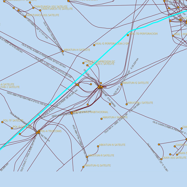Map of the Pemex spill