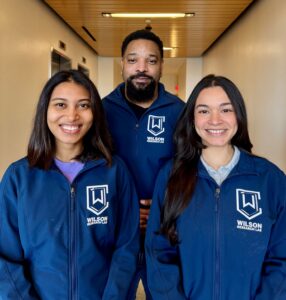 Research team members Ishita Kumar, Corey Wilson, PhD, and Luisa F. Barraza-Vergara. [Georgia Tech]