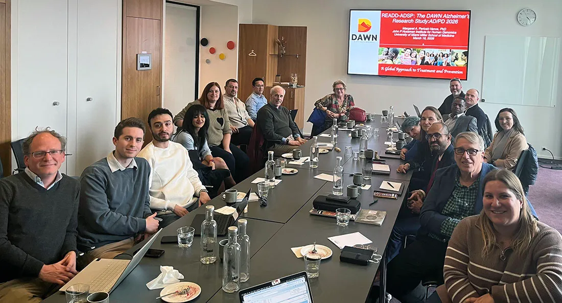 Dr. Liyong Wang spoke on stage at the Alzheimer's/Parkinson's Disease conference