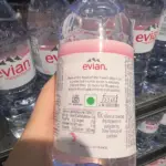 Evian bottle with 10 cent external logo, designed for overseas use purposes.