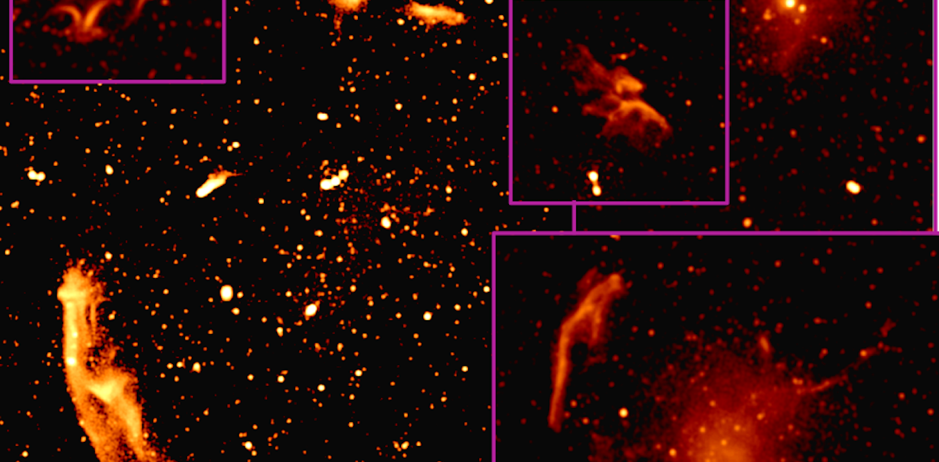 South Africa's MeerKAT telescope is mapping the previously unseen regions between galaxies - and has discovered 60 new cosmic structures.